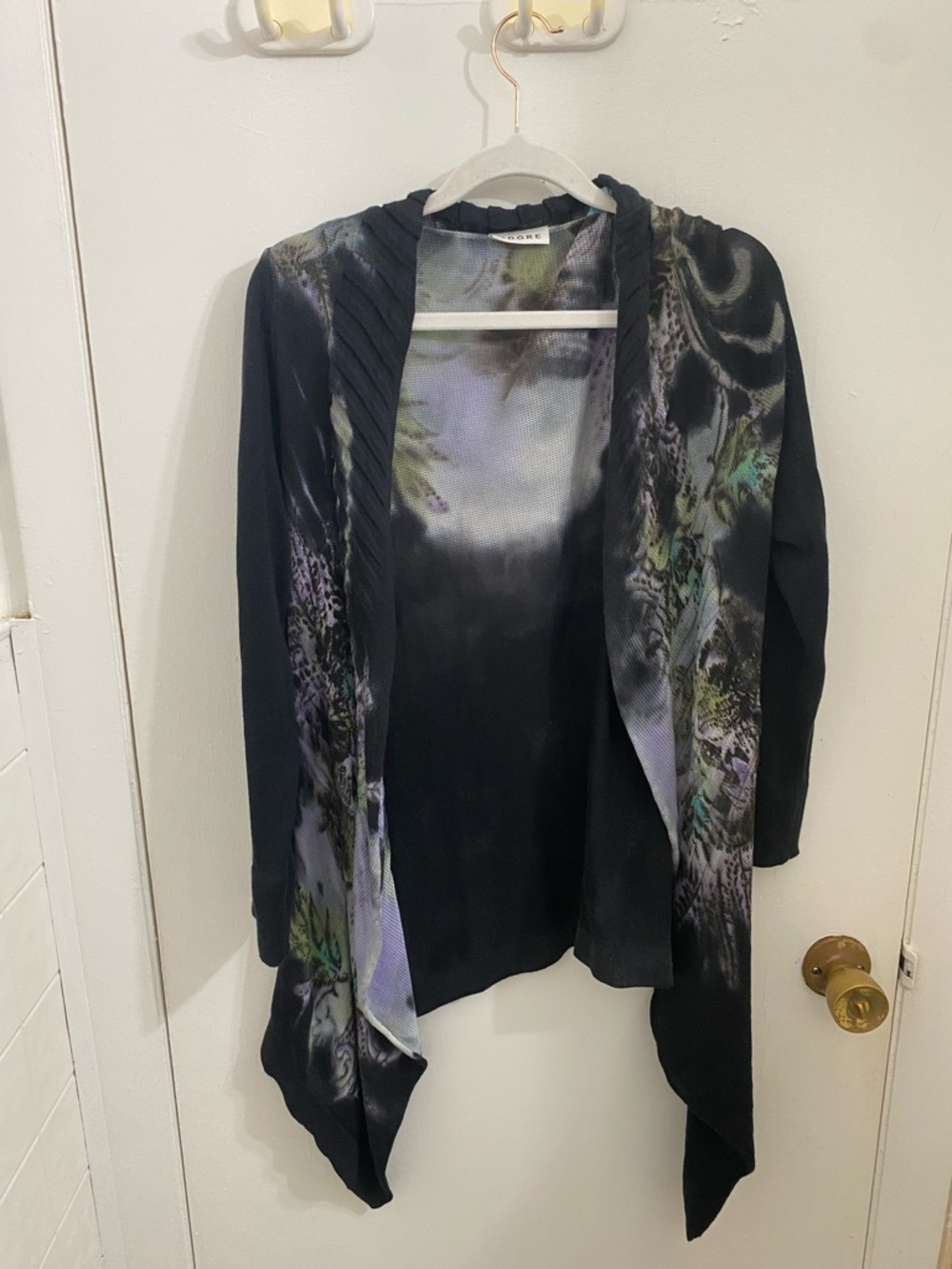 Adore Black Knit Top with Subtle Multicolor Fade